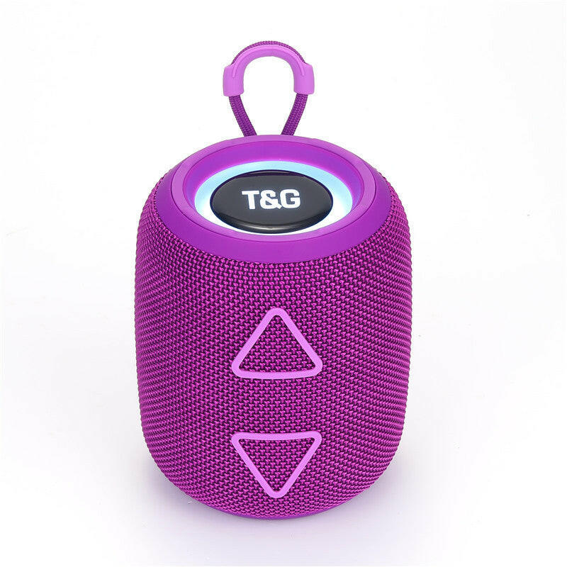 TG655 Portable Fabric Bluetooth Speaker – Mini Wireless Outdoor Subwoofer with LED Lights.