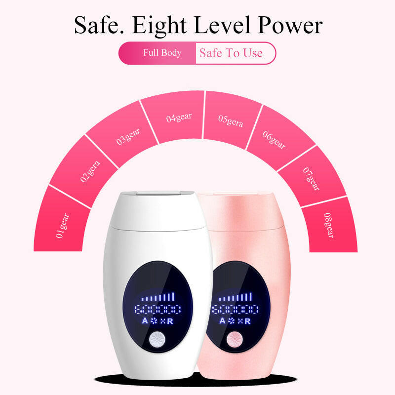 600000 Flashes IPL Laser Epilator  Permanent Hair Removal Device LED Whole Body Laser Hair Remover Machine.