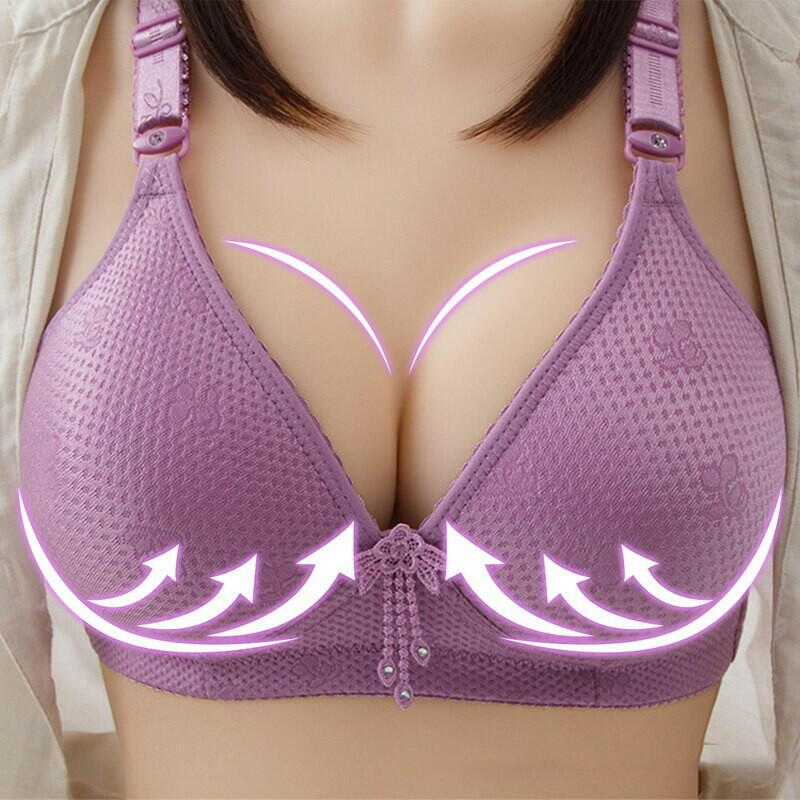 Fashion Seamless Front Button Push-Up Bra - Elegance Meets Comfort.