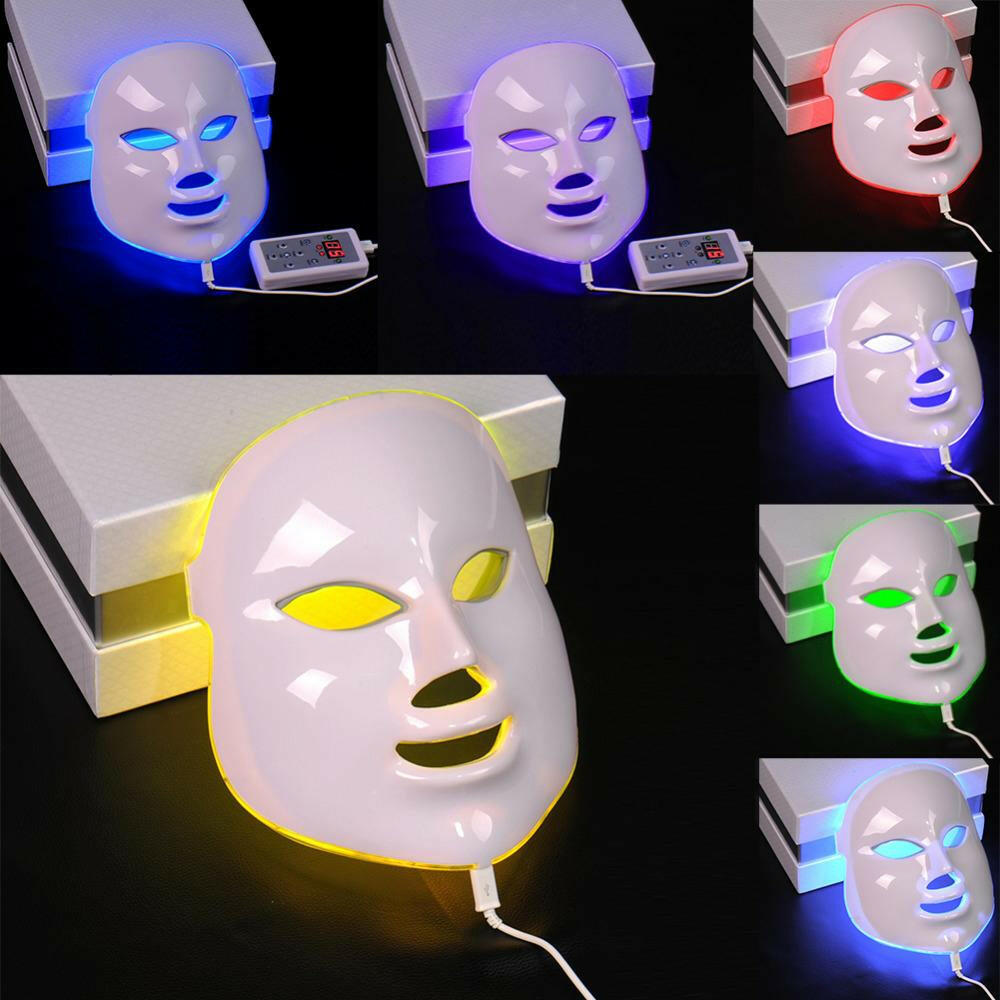 7-Color LED Photon Facial & Neck Mask – Advanced Skin Rejuvenation & Anti-Aging Therapy.