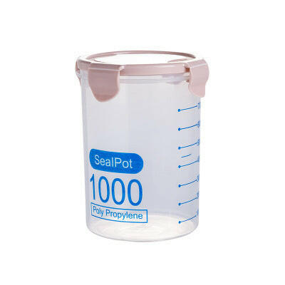 Transparent Plastic Sealed Jar Refrigerator Fresh-Keeping Jar Kitchen Grain Storage Box Food Storage Storage Tank.