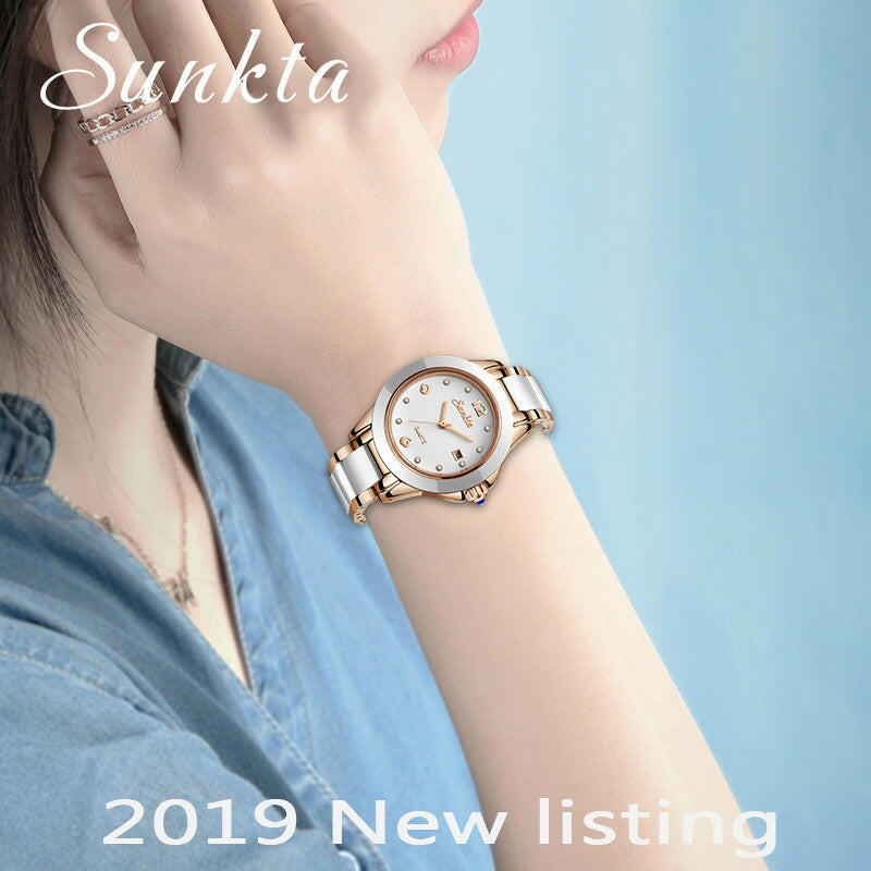 Sunkta Fashion Women's Waterproof Quartz Watch - Elegant and Timeless Design.