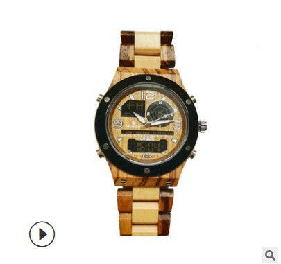 Senor Digital Watch Wood Watch Men Military Sport Wristwatch Mens Quartz Watches Top Brand Luxury Wooden Watch Male Relogio.