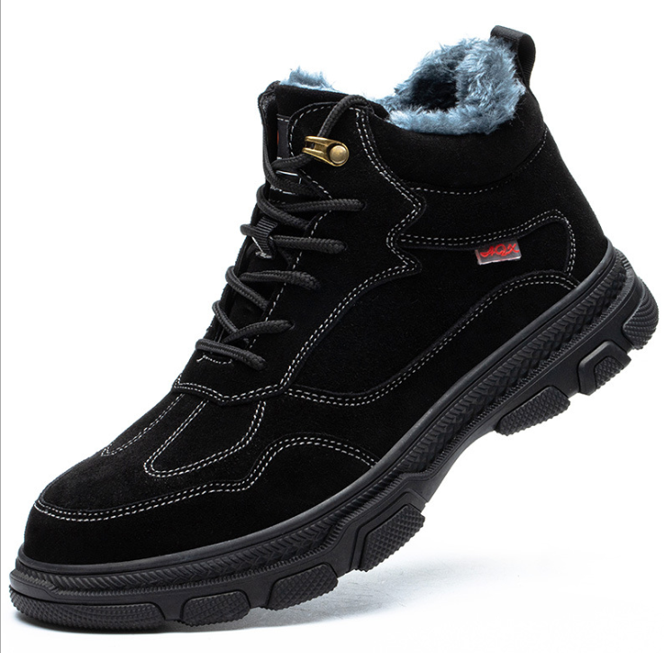 Men’s Wear-Resistant Cotton Safety Shoes – Anti-Slip & Protective Work Boots.