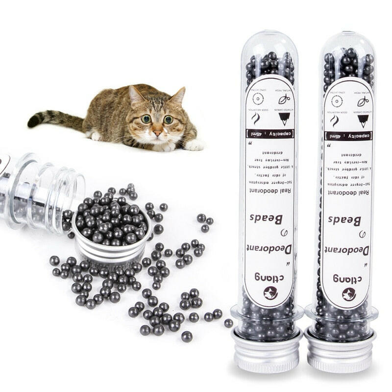 Cat Litter Deodorant Beads - Activated Carbon Odor Absorber.