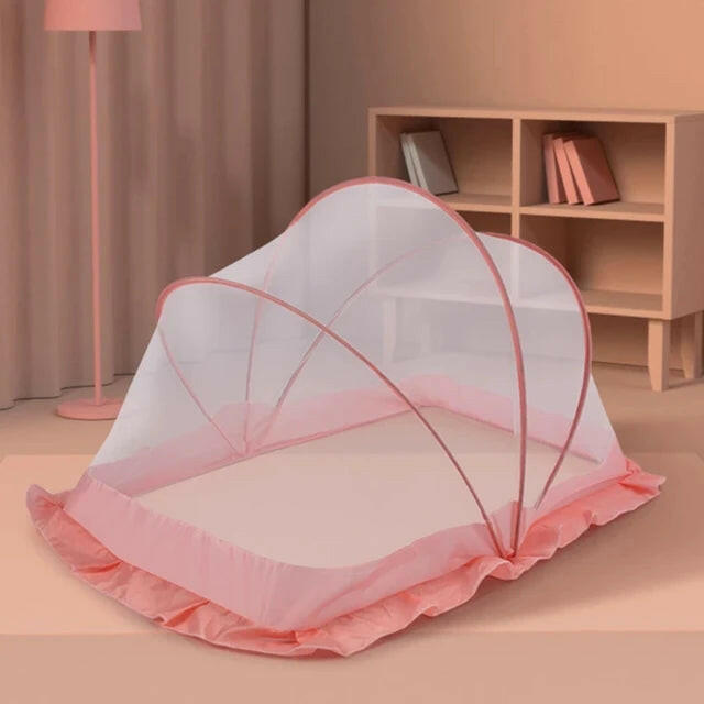 Crib Mosquito Net – Encrypted Children Yurt Portable Foldable Crib Tent.