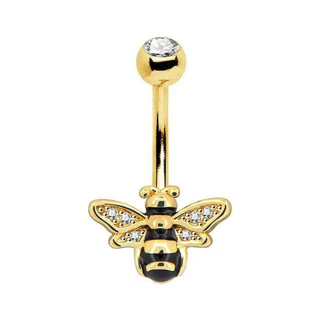 Creative Bat & Bee Navel Ring – Women's Body Piercing Jewelry.