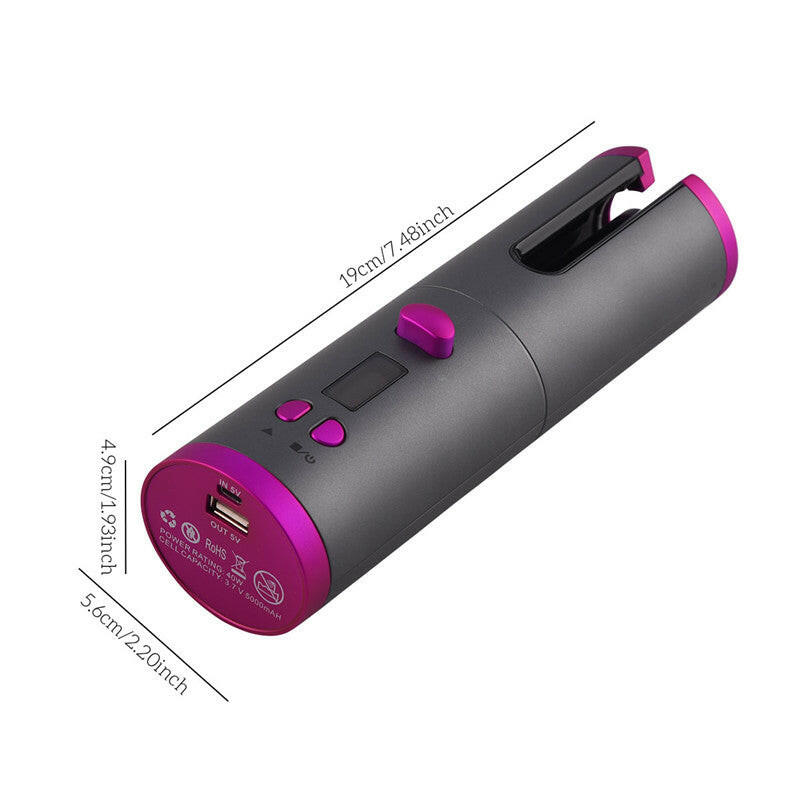 Unbound Automatic Hair Curler Cordless Electric Curling Roller Professional Ceramic Hair Waver Rechargeable Auto Curler Curls.