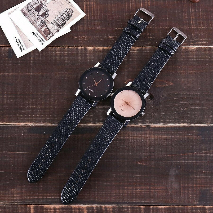 Women’s Luxury Quartz Watch - Casual Simple Design, Leather Strap Wrist Watch, Reloj Mujer.