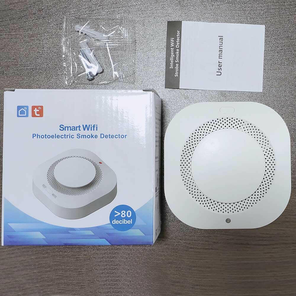 Tuya Smart Zigbee Smoke Detector Smart Fire Alarm Progressive Sound Photoelectric Smoke Sensor.