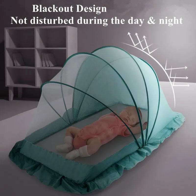 Crib Mosquito Net – Encrypted Children Yurt Portable Foldable Crib Tent.