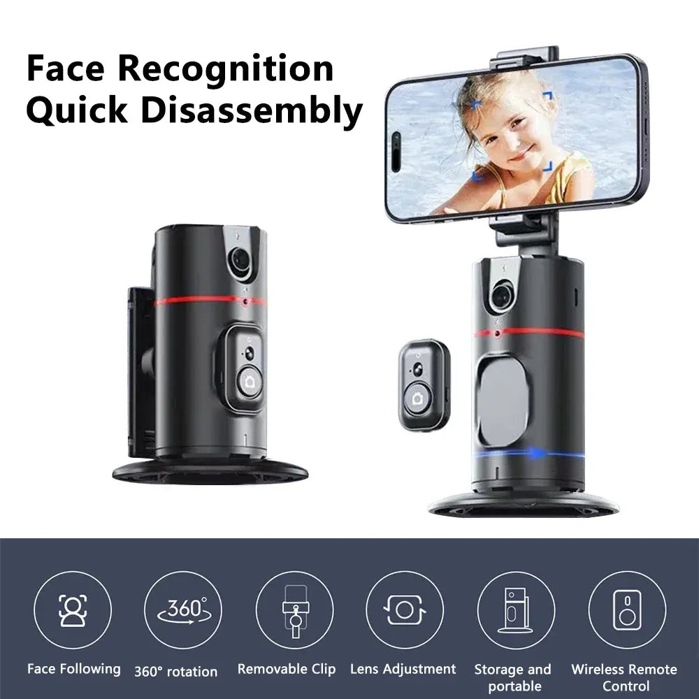 360 Auto Face Tracking Gimbal Auto Tracking Phone Holder Smart Selfie Gimbal Stabilizer with Gesture Control.