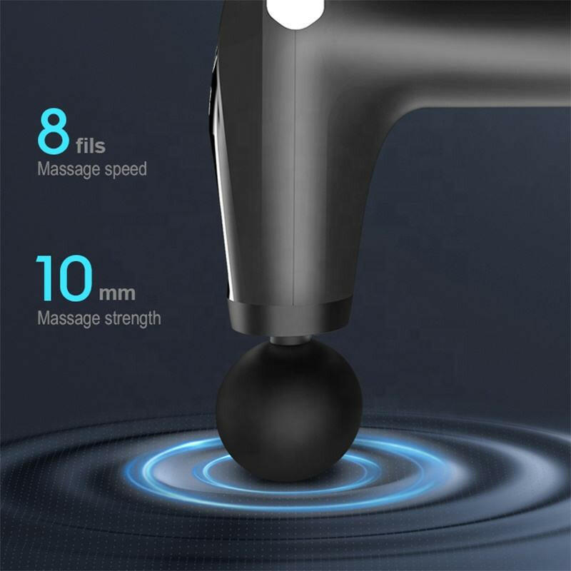 4 Massage Silicone Head Powerful Fascial Gun Portable Vibration Deep Tissue Percussion Muscle Back Massage Gun For Women.