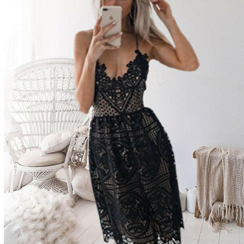 Dress women sexy lace halter plus size christmas vintage  woman clothes white party dresses club gothic summer.