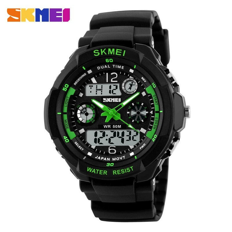 Skmei 1060 S Shock Fashion Men Sports Watch - Multifunctional Analog Quartz Digital Military Relogio Masculino.