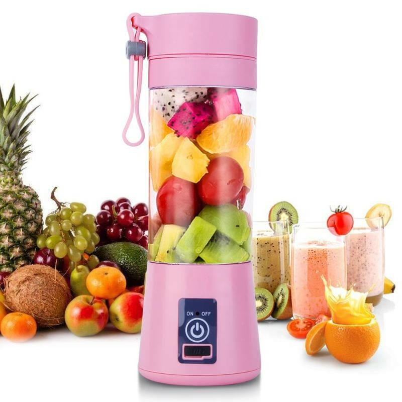 380ML 2/4/6 Blades Handhels Juicer Bottle Portable Mini USB Electric Fruit Citrus Lemon Juicer Blender Squeezer Reamer Machine.