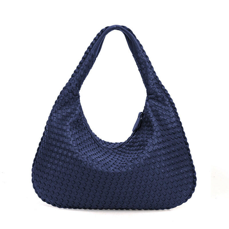 Handmade Woven Leather Hobo Bag.