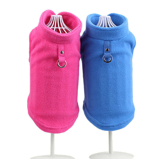 Thickened Solid Color Fleece Dog Clothing – Cozy Pet Apparel for All Breeds.