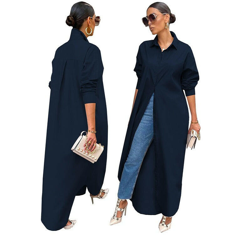 Casual Dresses Women Clothes Plus Size Fashion Girls' Skirt Bodycon Long Shirt Dress Women's Club Party Sexy Dresses.