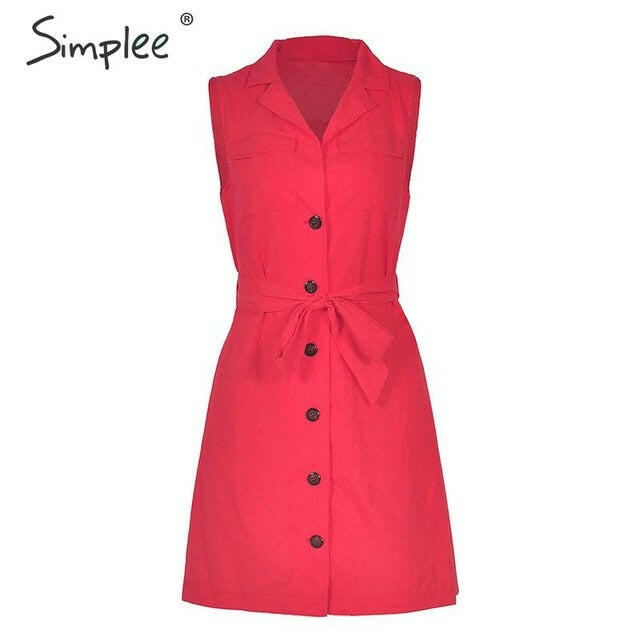 Elegant Short Women Blazer Dress Sexy Bow Tie Belt Female V-neck Summer Shirt Dresses.