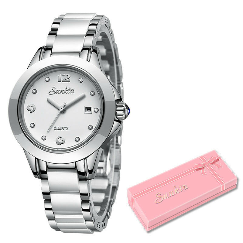 Sunkta Fashion Women's Waterproof Quartz Watch - Elegant and Timeless Design.