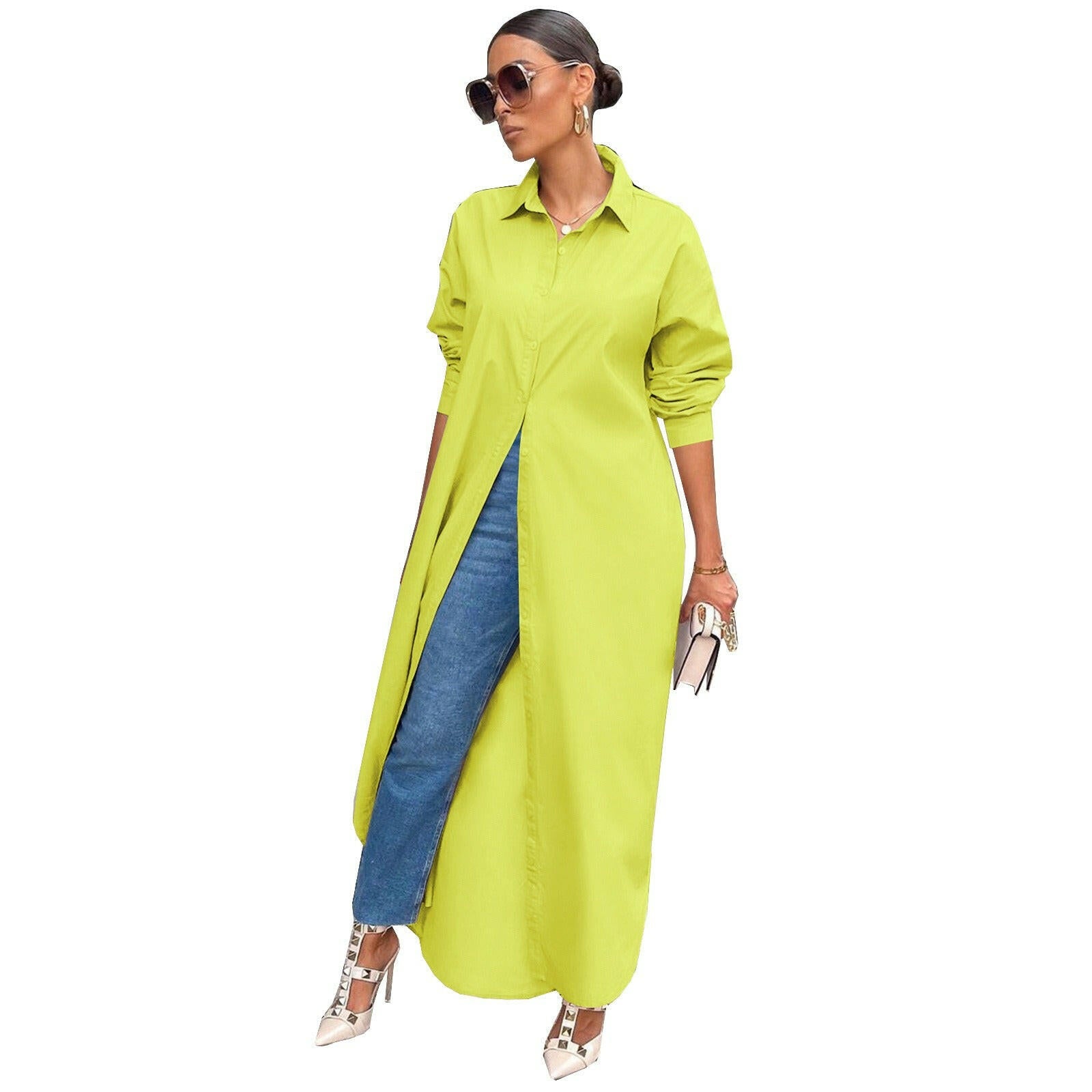 Casual Dresses Women Clothes Plus Size Fashion Girls' Skirt Bodycon Long Shirt Dress Women's Club Party Sexy Dresses.