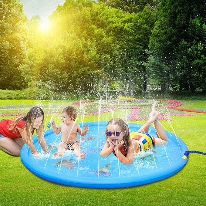 170 CM Summer Children's Baby Play Water Mat Games Beach Pad Lawn Inflatable Spray Water Cushion Toys Outdoor Tub Swiming Pool.