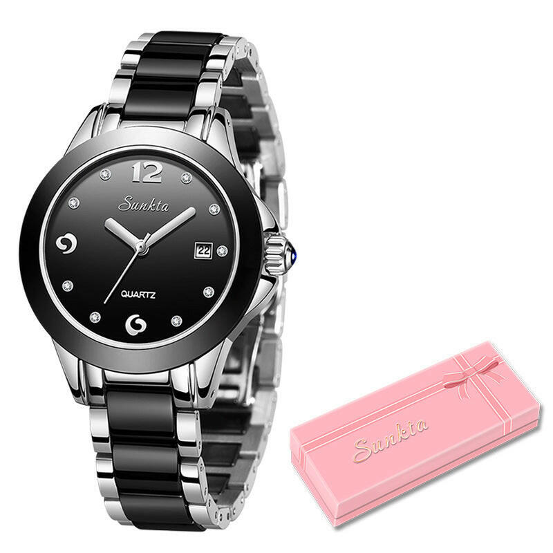 Sunkta Fashion Women's Waterproof Quartz Watch - Elegant and Timeless Design.