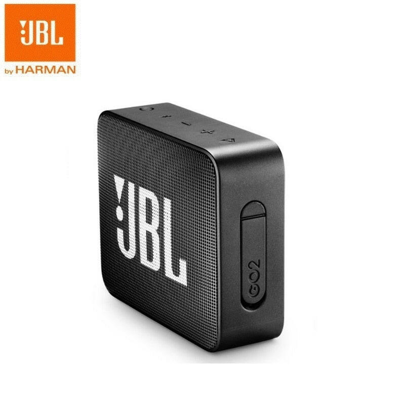 JBL Go 2 Mini Portable Wireless IPX7 Waterproof Bluetooth Speaker with Subwoofer Bass Effect.