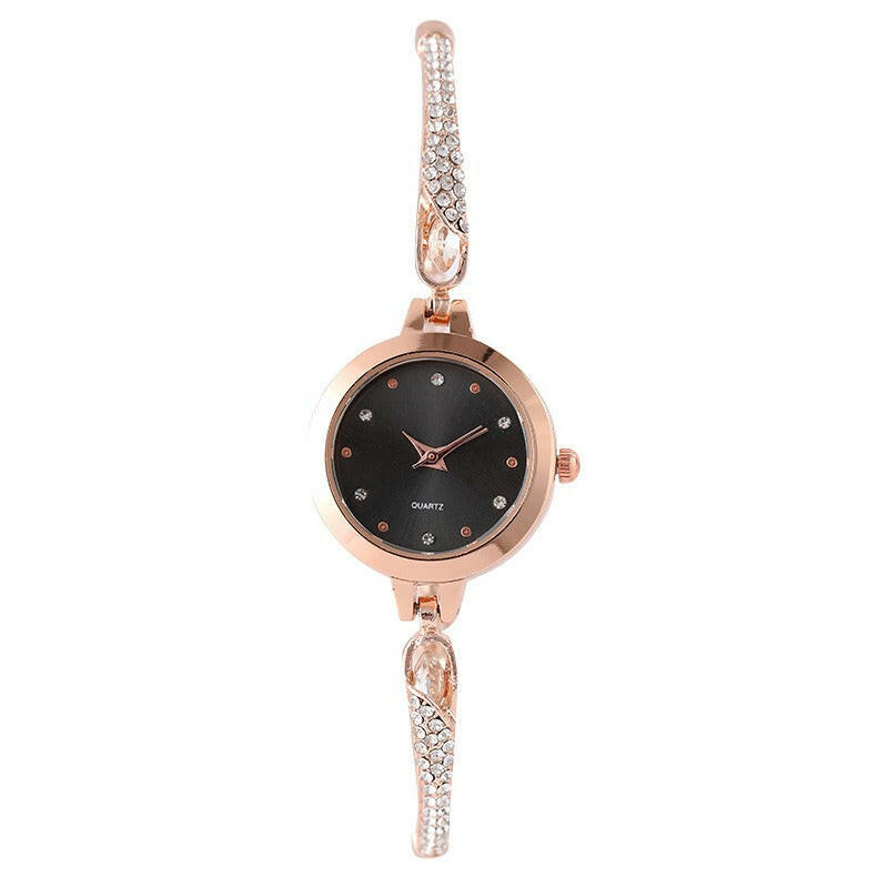 Girls' Fashionable Diamond Inlaid Bracelet Watch.