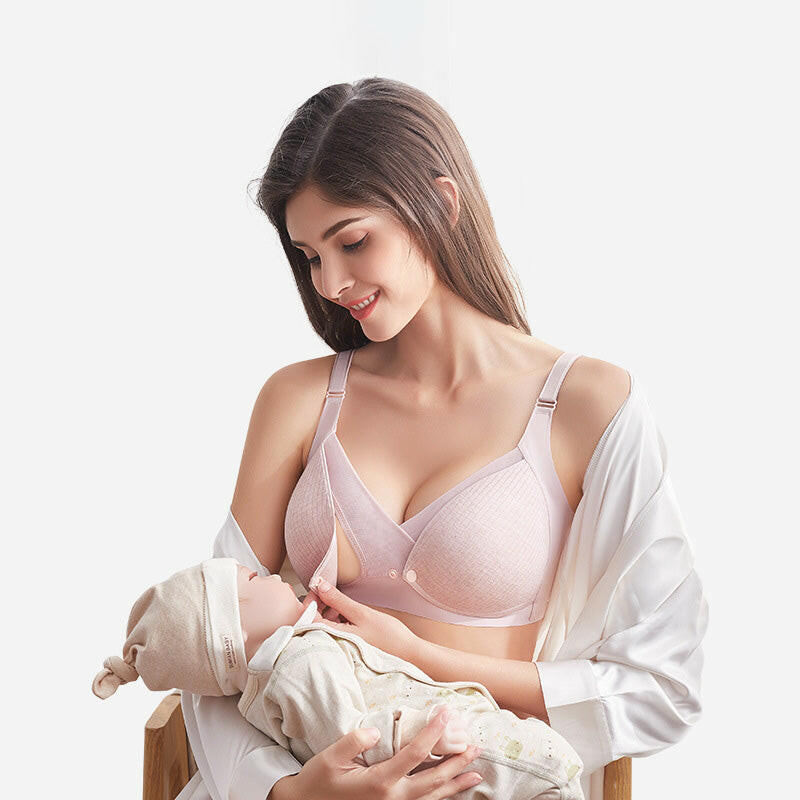 Nursing Underwear Maternity Underwear Front Open Buckle Thin Seamless Bra Cotton Lining Large Size Nursing Bra.