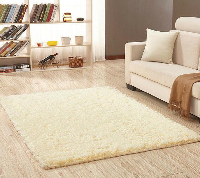 Super Soft Silk Wool Rug Indoor Modern Shag Area Rug Silky Rugs Bedroom Floor Mat Baby Nursery Rug Children Carpet.