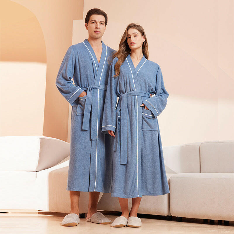 Men's and Women's Towel Fabric Bathrobe.