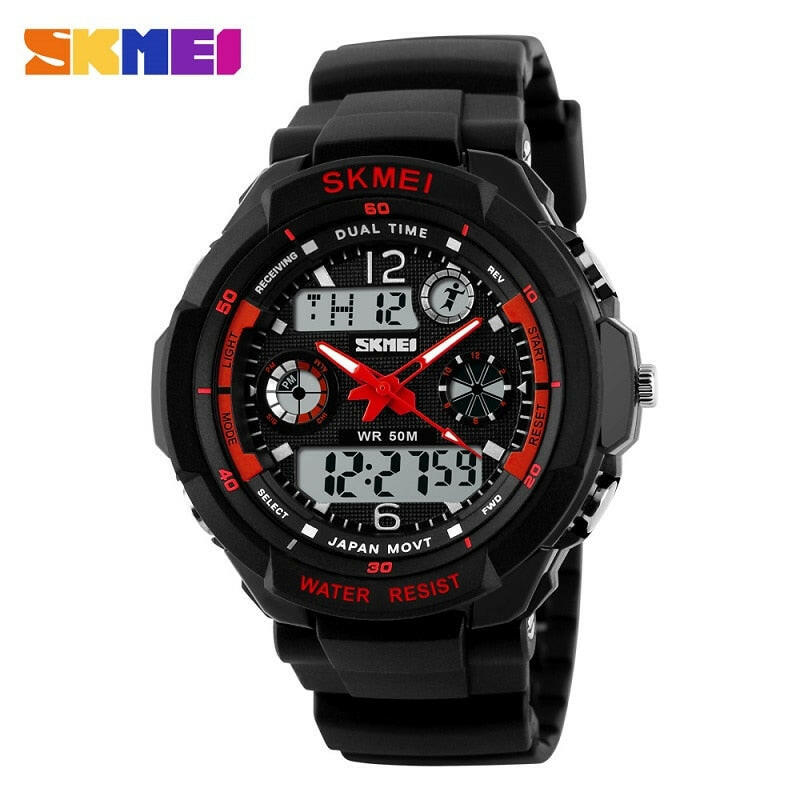 Skmei 1060 S Shock Fashion Men Sports Watch - Multifunctional Analog Quartz Digital Military Relogio Masculino.