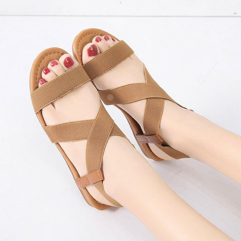 Gladiator Sandals Summer Sandals Women Casual Shoes Female Women Flat Rome Feminina Sandals Soft Bottom Sandalia.