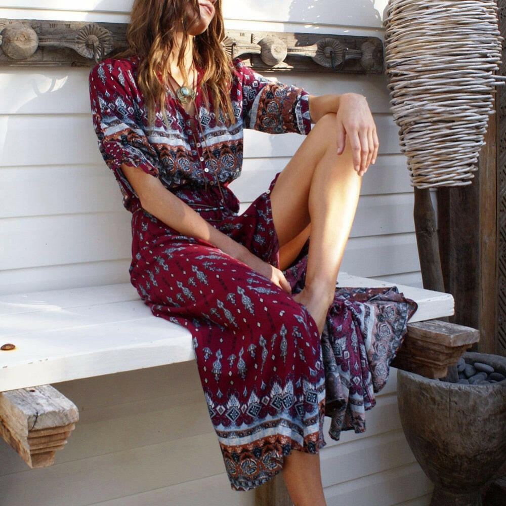 Women Long Maxi Dresses Bohemia Dress.