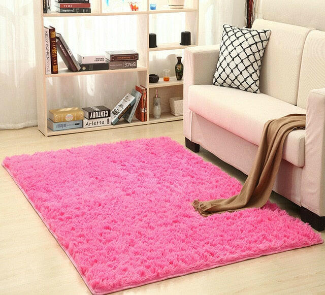 Super Soft Silk Wool Rug Indoor Modern Shag Area Rug Silky Rugs Bedroom Floor Mat Baby Nursery Rug Children Carpet.