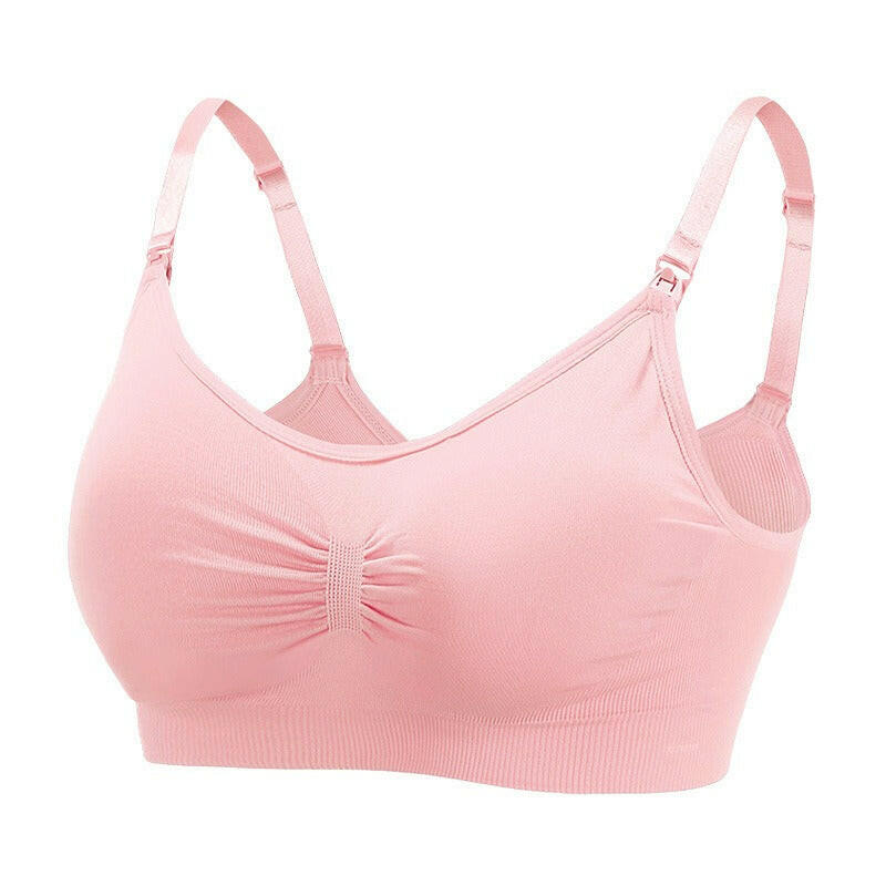 Seamless Plus Size Breastfeeding Bra Front Button Maternal Postpartum Bra.