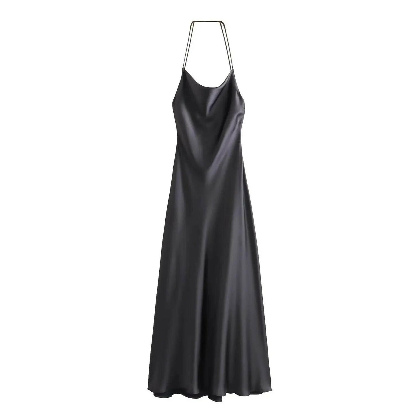 Slip Long Dresses for Women Sexy Backless Female Dress Party Maxi Dresses Woman Thin Straps Autumn Dress.