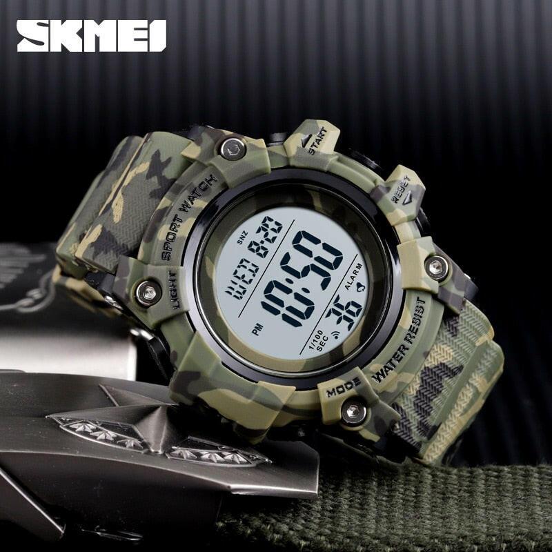 SKMEI  1552 Fashion Men Sport Watch Luxury Watches Stopwatch Countdown Digital Watch 50Bar Waterproof Military Watch Clock For Mens.