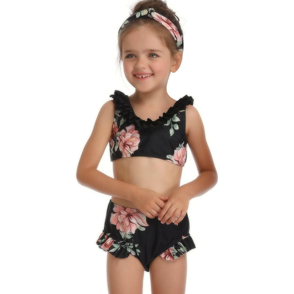 Mother And Daughter Swimsuit Bikini Swimwear Family Matching Clothes.