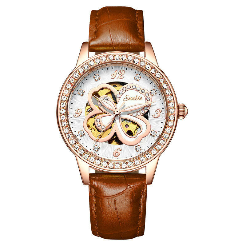 Sunkta Fashion Women's Waterproof Quartz Watch - Elegant and Timeless Design.