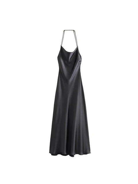 Slip Long Dresses for Women Sexy Backless Female Dress Party Maxi Dresses Woman Thin Straps Autumn Dress.