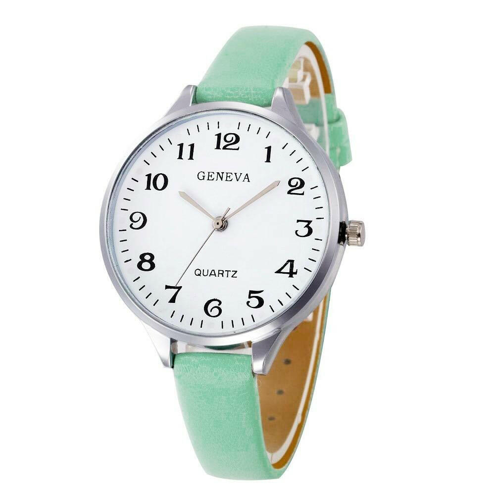 Women’s Bracelet Faux Leather Wrist Watch.