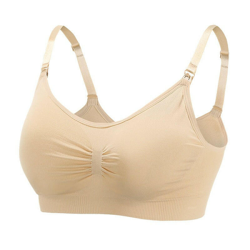 Seamless Plus Size Breastfeeding Bra Front Button Maternal Postpartum Bra.