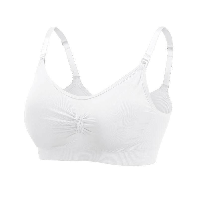 Seamless Plus Size Breastfeeding Bra Front Button Maternal Postpartum Bra.