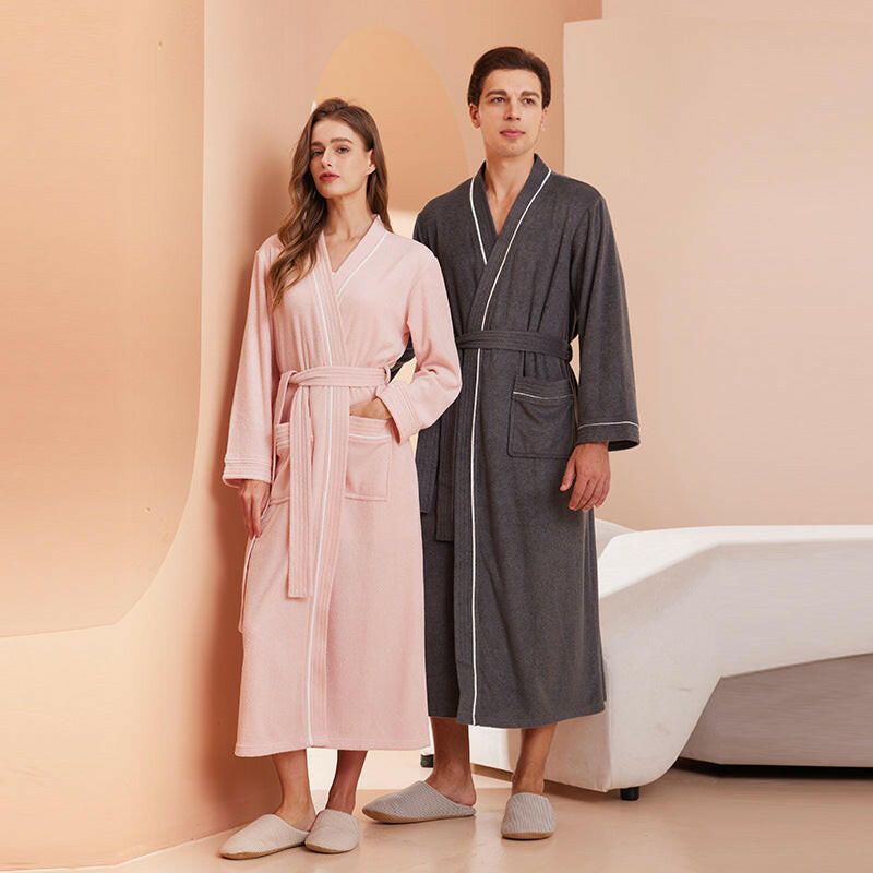 Men's and Women's Towel Fabric Bathrobe.