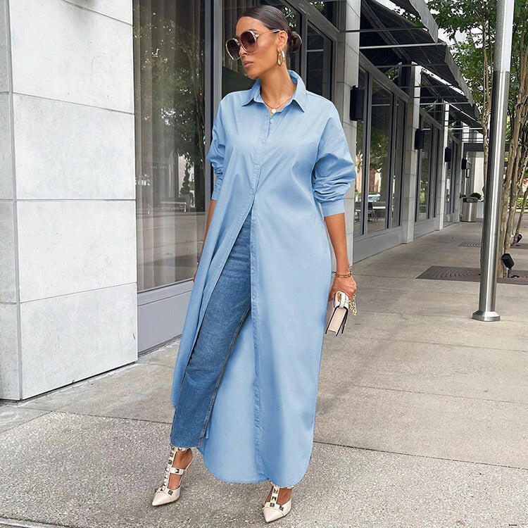 Casual Dresses Women Clothes Plus Size Fashion Girls' Skirt Bodycon Long Shirt Dress Women's Club Party Sexy Dresses.