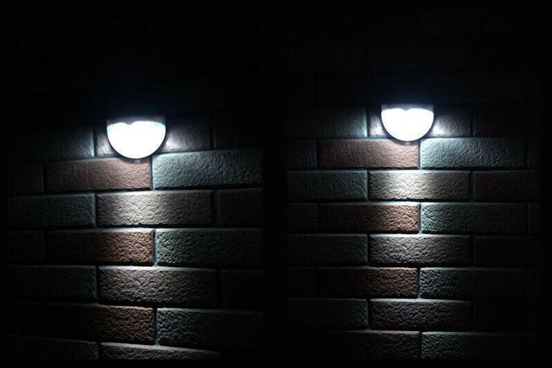 Solar Outdoor Balcony Garden Rainproof Landscape Garden Light 6 LED Semicircle Light Control Wall Light.