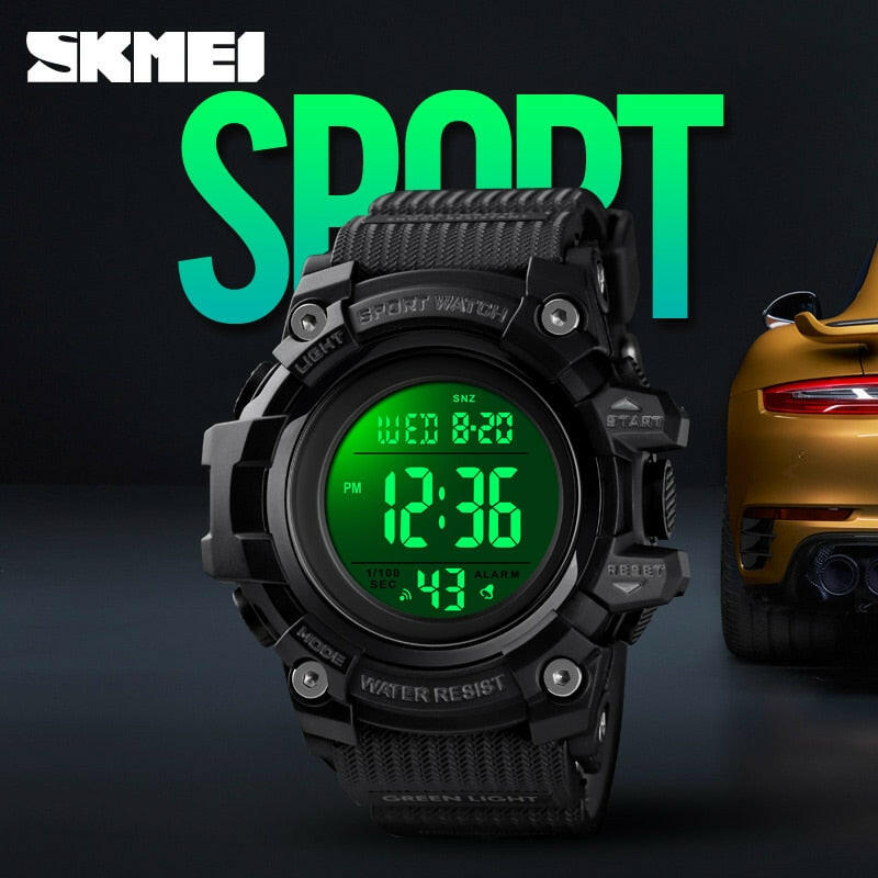 SKMEI  1552 Fashion Men Sport Watch Luxury Watches Stopwatch Countdown Digital Watch 50Bar Waterproof Military Watch Clock For Mens.